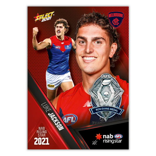 Select AFL 2021 nab Rising Star - LUKE JACKSON (MELBOURNE) 2021 Winner SRS24 /344