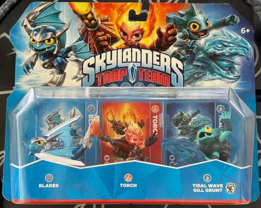 Skylanders Trap Team - BLADES, TORCH, TIDAL WAVE GILL GRUNT (2014 Release Triple Pack)