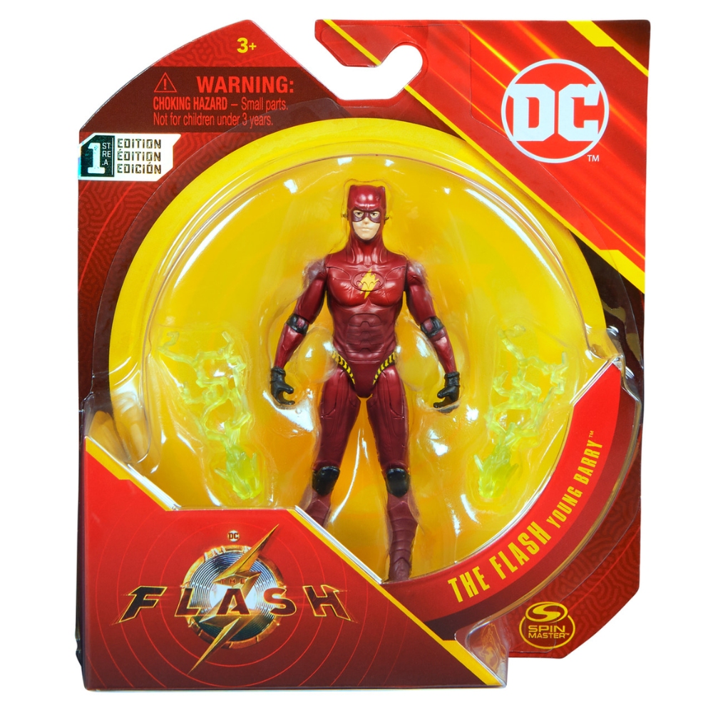 Spin Master DC The Flash 3.75" Action Figure - THE FLASH (YOUNG BARRY) 1st Edition