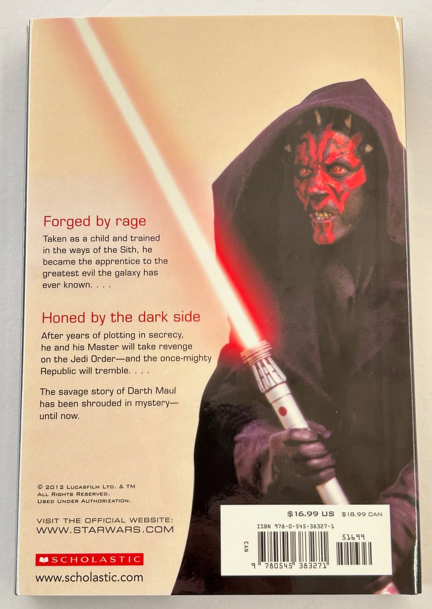 Star Wars Books - STAR WARS THE WRATH OF DARTH MAUL by Ryder Windham