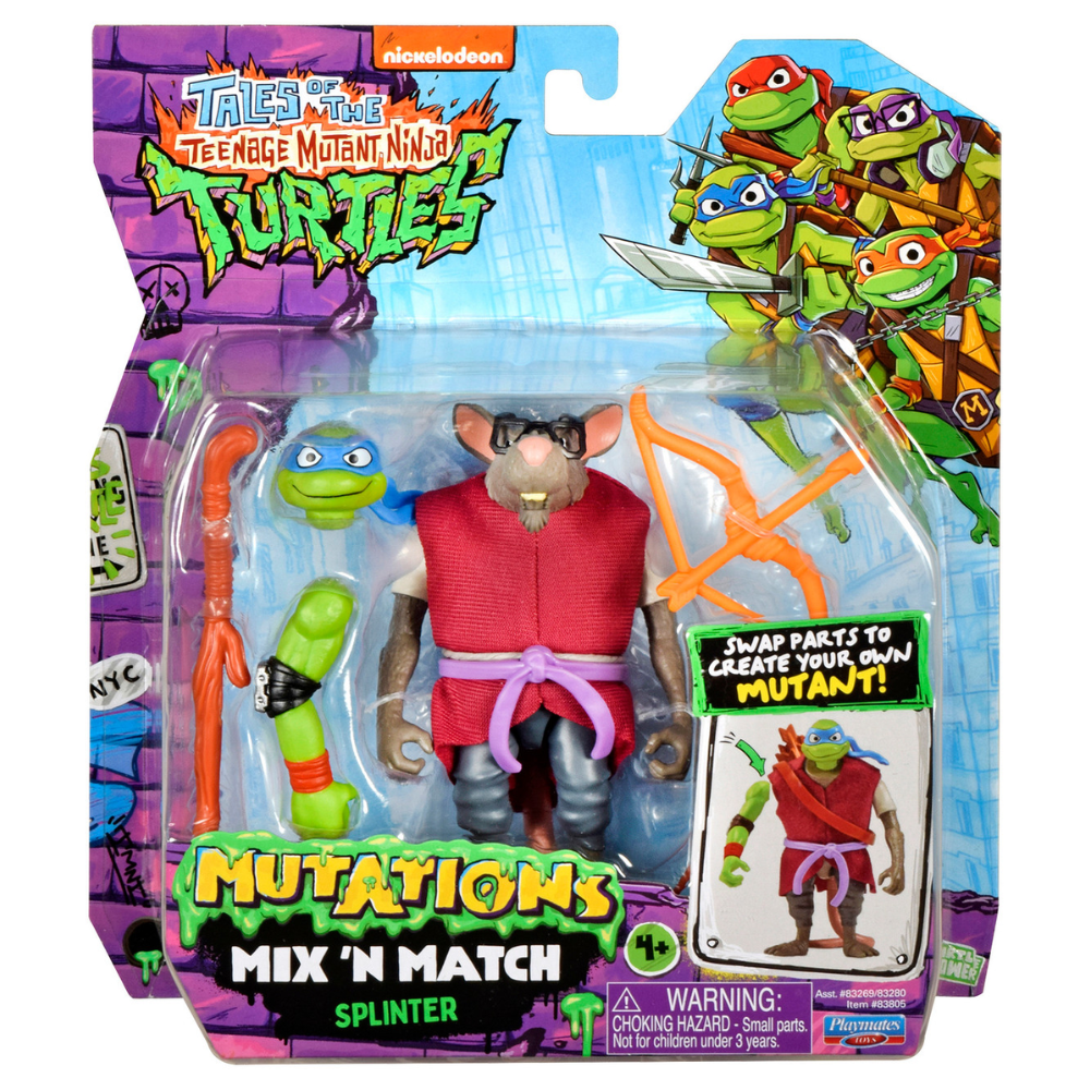 Tales of the Teenage Mutant Ninja Turtles - SPLINTER Mutations Mix n Match Action Figure