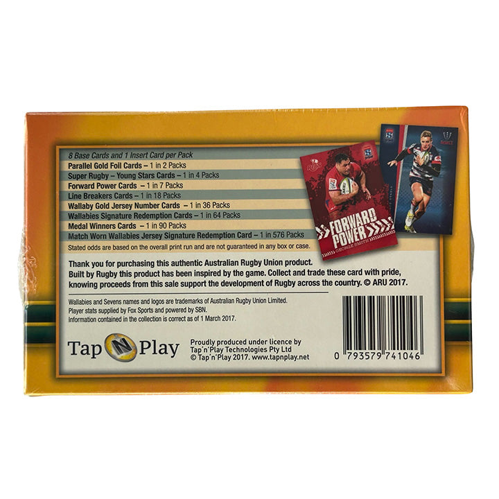 Tap'n'Play 2017 Official Australian Rugby Trading Card Collection - Box of 26 Packets