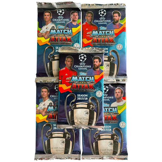 Topps 2017-18 Match Attax UEFA Champions League - Bundle of 5 Trading Card Packets