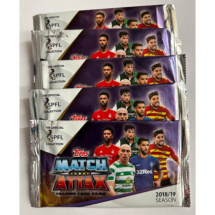 Topps 2018-19 Match Attax SPFL - Bundle of 5 Trading Card Packets