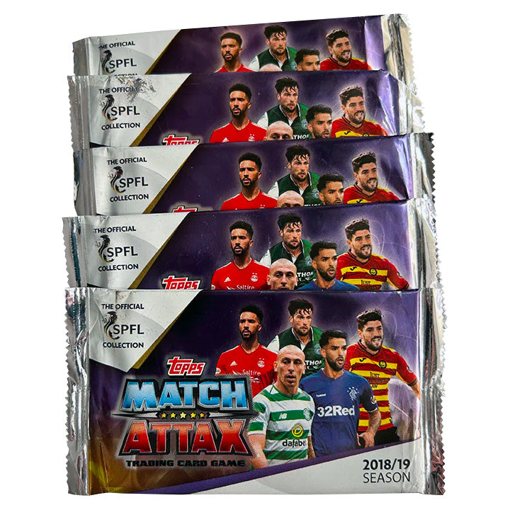 First Match Packet Topps 2018-19 Match Attax SPFL - Bundle of 5 Trading Card Packets – JaqJnr
