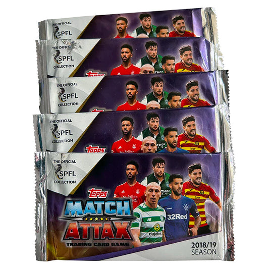 Topps 2018-19 Match Attax SPFL - Bundle of 5 Trading Card Packets