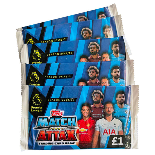 Topps 2018-19 Match Attax Premier League - Bundle of 5 Trading Card Packets