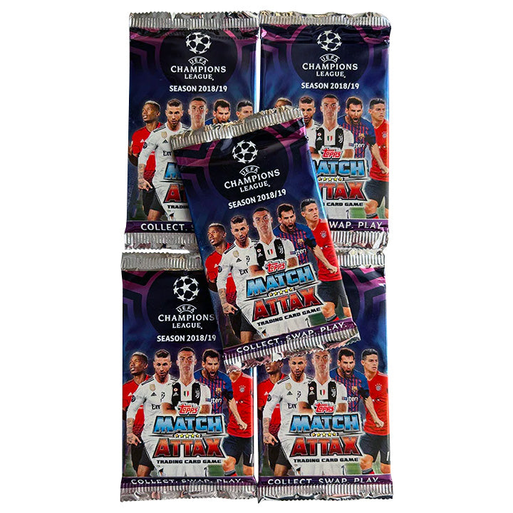 Topps 2018-19 Match Attax UEFA Champions League - Bundle of 5 Trading Card Packets