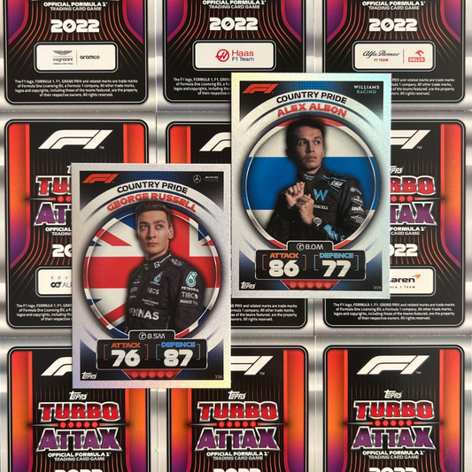Topps F1 Turbo Attax 2022 - Single COUNTRY PRIDE Cards (#355 - #361)