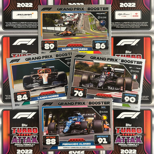 Topps F1 Turbo Attax 2022 - Single F1 GRAND PRIX BOOSTER Cards (#319 - #329)