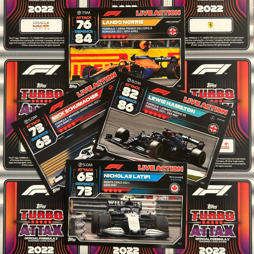 Topps F1 Turbo Attax 2022 - Single F1 LIVE ACTION 2021 Cards (#180 - #219)