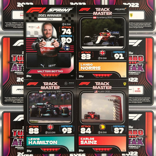 Topps F1 Turbo Attax 2022 - Single F1 SPRINT RACE WINNERS & TRACK MASTERS Cards (#166 - #179)