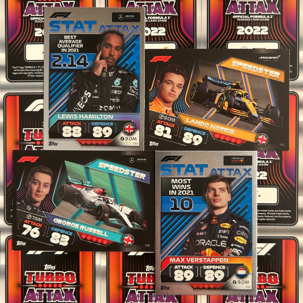 Topps F1 Turbo Attax 2022 - Single F1 STAT ATTAX & SPEEDSTER Cards (#132 - #155)