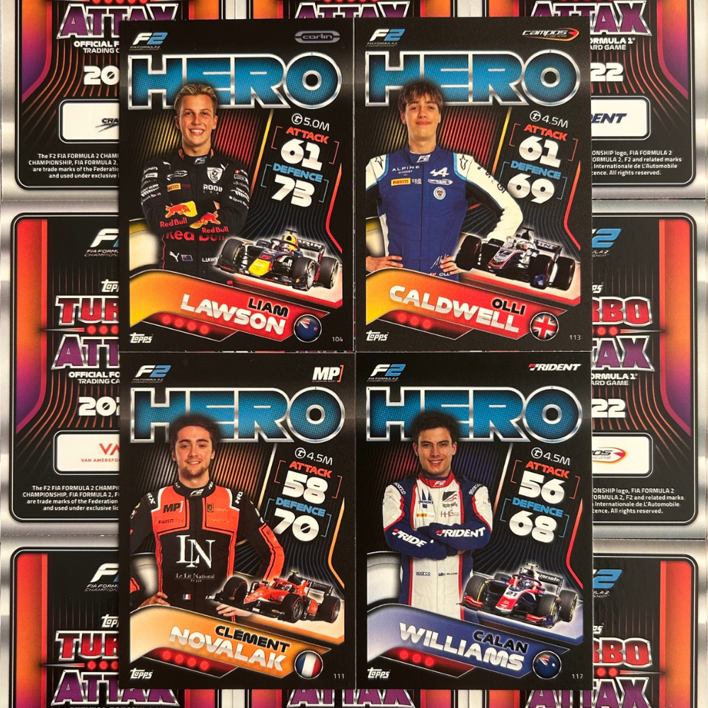 Topps F1 Turbo Attax 2022 - Single F2 TEAMS Cards (#100 - #121)