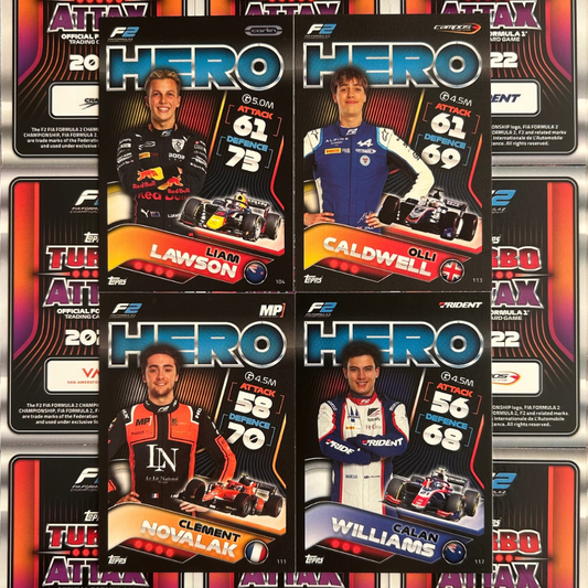 Topps F1 Turbo Attax 2022 - Single F2 TEAMS Cards (#100 - #121)