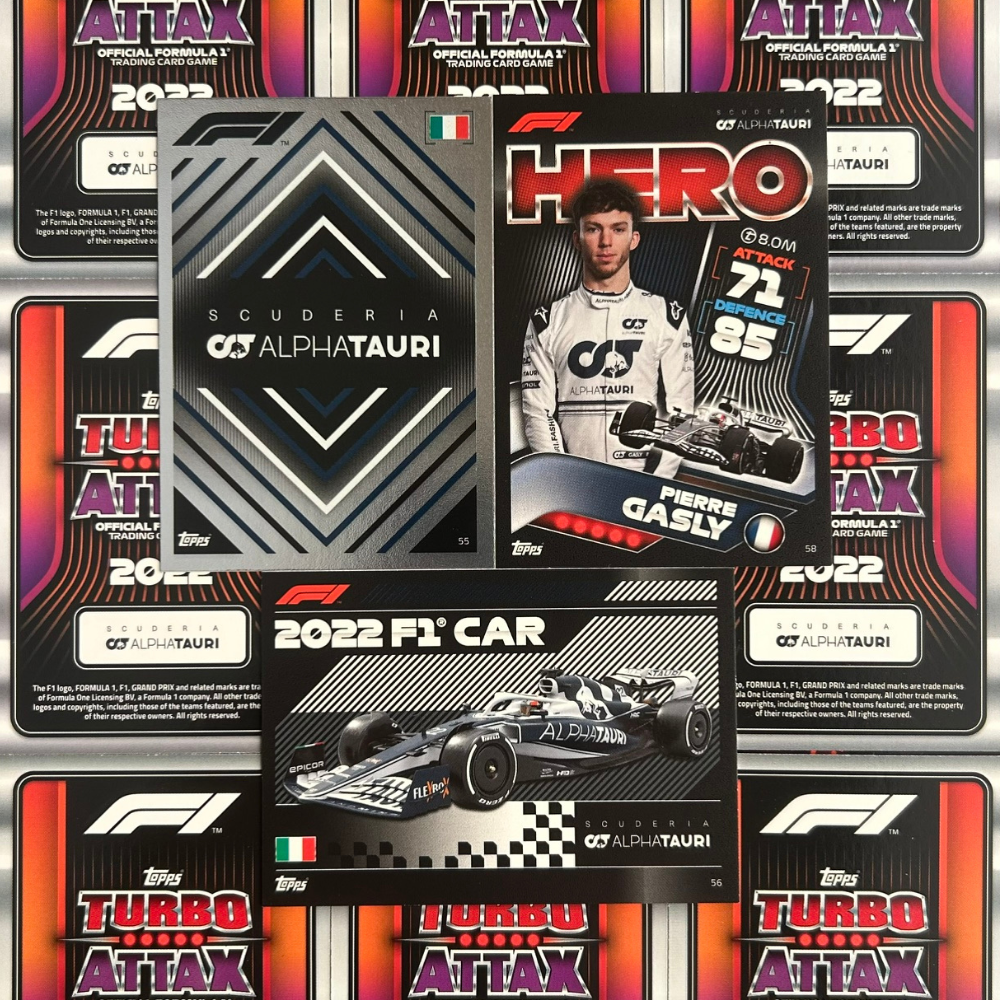 Topps F1 Turbo Attax 2022 - Single SCUDERIA ALPHATAURI Cards (#55 - #63)