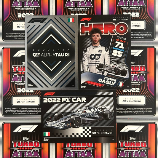 Topps F1 Turbo Attax 2022 - Single SCUDERIA ALPHATAURI Cards (#55 - #63)