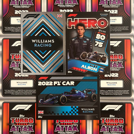 Topps F1 Turbo Attax 2022 - Single WILLIAMS RACING Cards (#73 - #81)