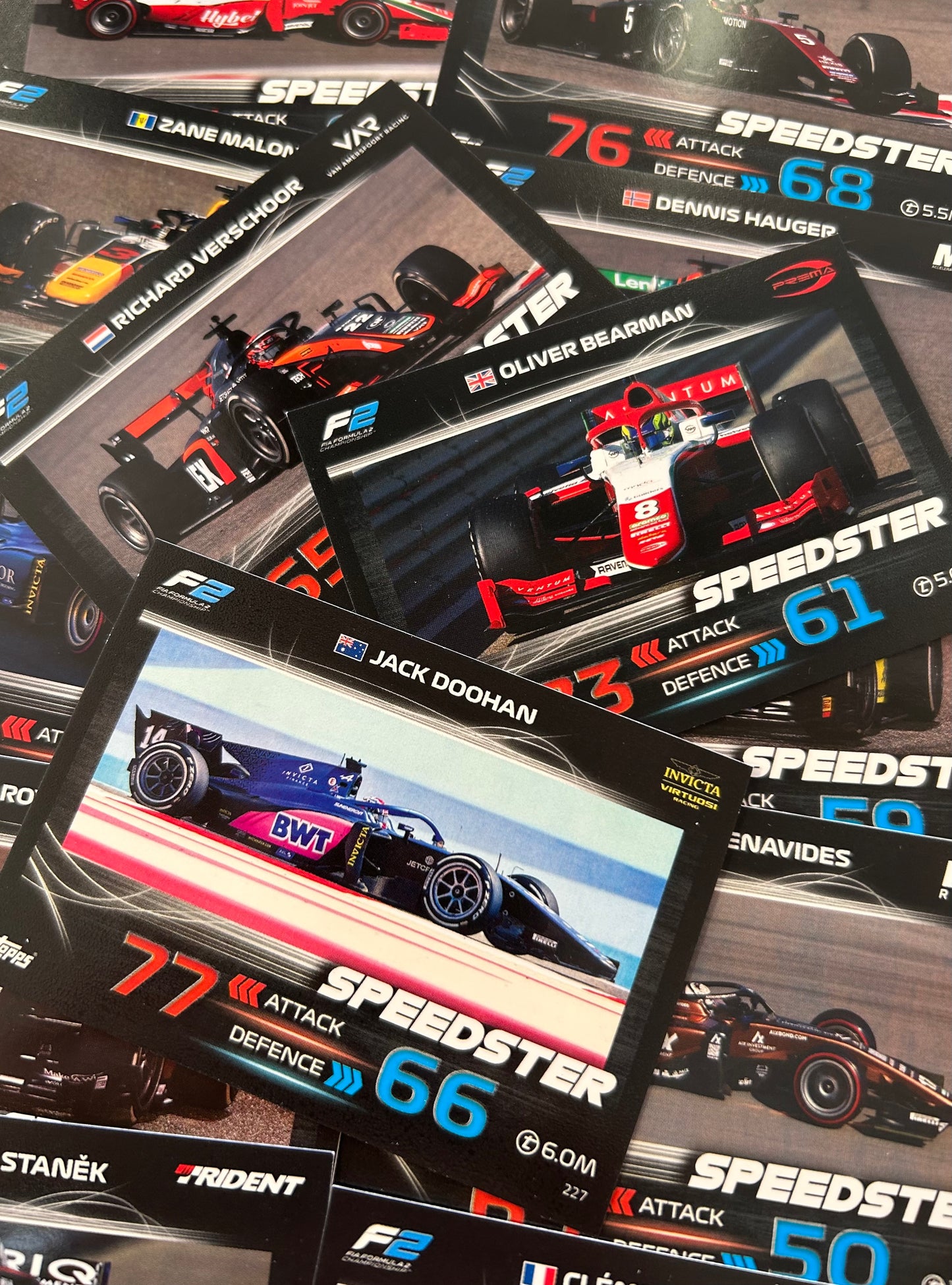 Topps F1 Turbo Attax 2023 - Single F2 SPEEDSTER Cards (#215 - #236)
