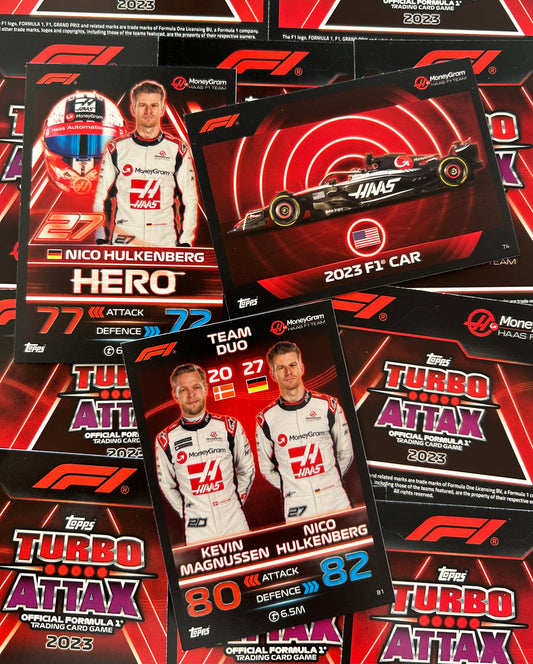 Topps F1 Turbo Attax 2023 - Single MONEYGRAM HAAS F1 TEAM Cards (#73 - #81)