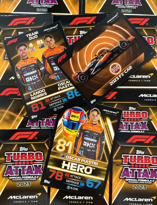 Topps F1 Turbo Attax 2023 - Single McLAREN Cards (#46 - #54)