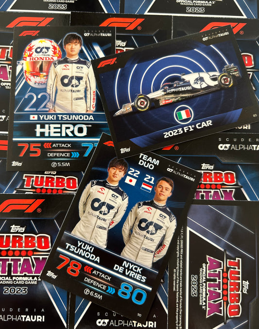Topps F1 Turbo Attax 2023 - Single SCUDERIA ALPHATAURI Cards (#82 - #90)