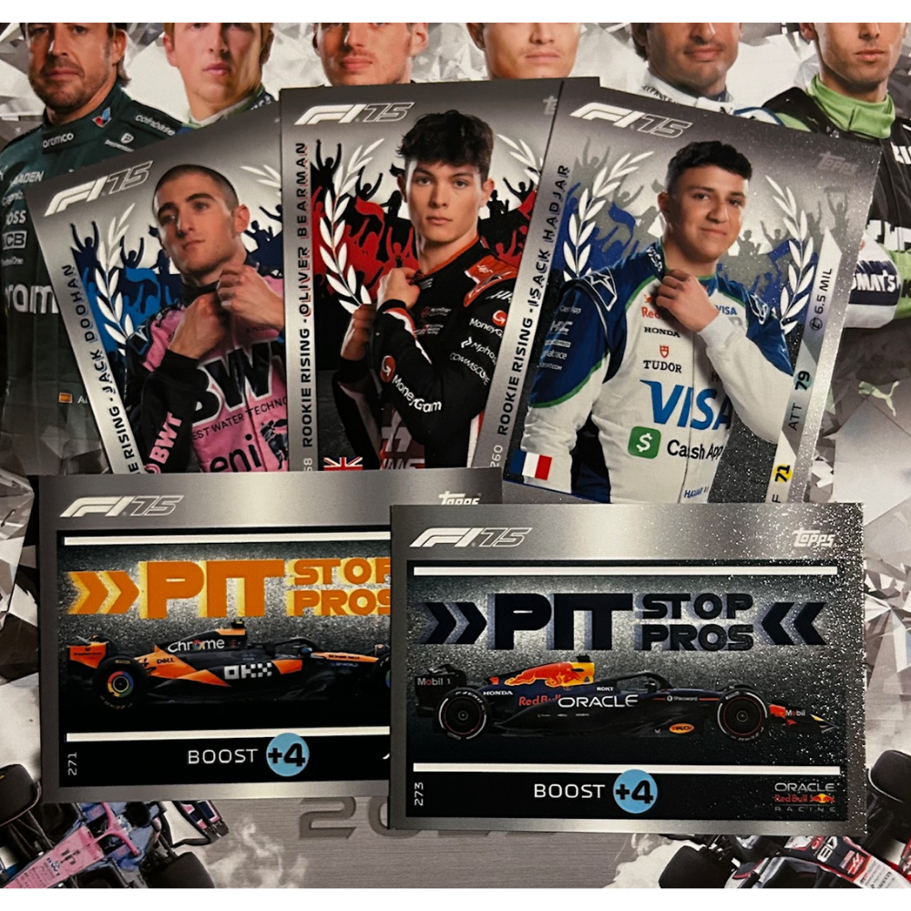 Topps F1 Turbo Attax 2025 - Single ROOKIE RISING, VICTORY LAP & PIT STOP PROS Cards (#256 - #275)