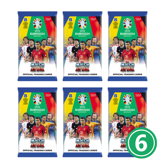 Topps Match Attax UEFA EURO 2024 Germany - 6 x Trading Card Packets (inc 48 Cards)