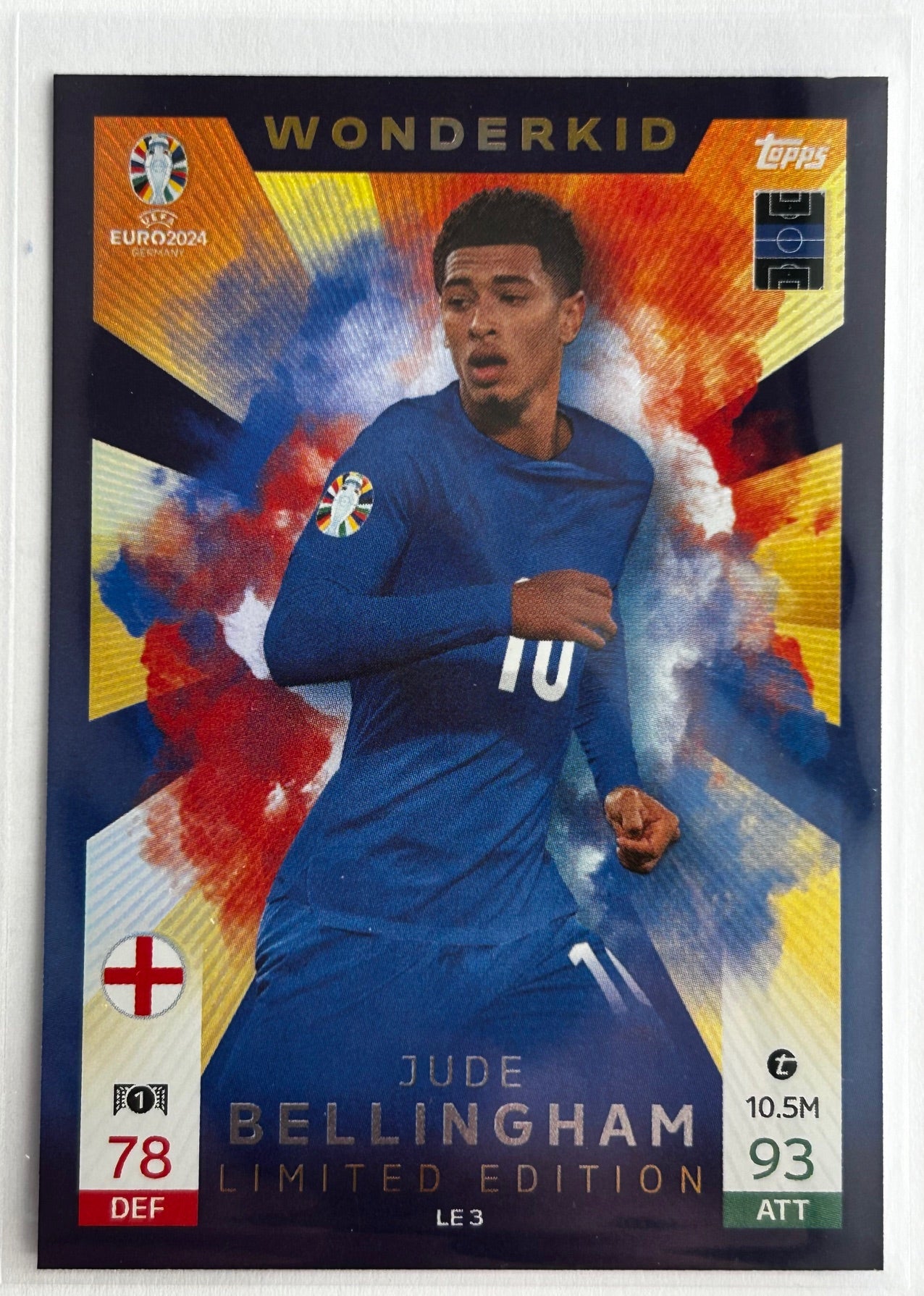 Topps Match Attax UEFA EURO 2024 - BELLINGHAM (ENGLAND) Wonderkid Limited Edition LE3