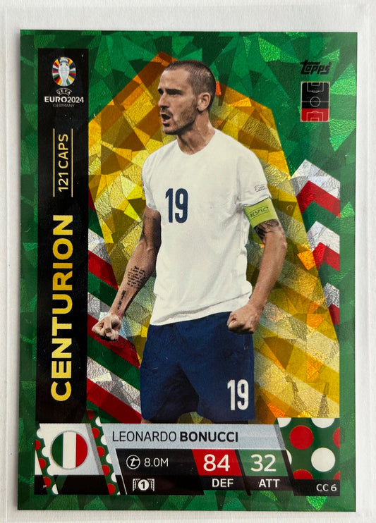 Topps Match Attax UEFA EURO 2024 - BONUCCI (ITALY) Green Parallel Centurion CC6