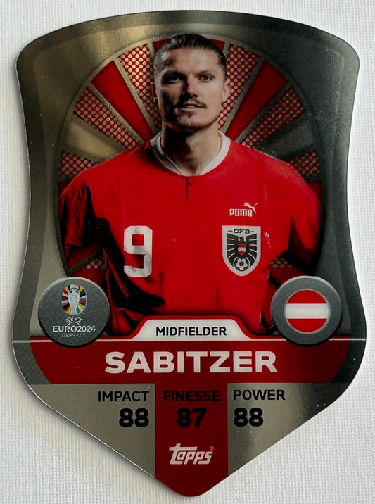 Topps Match Attax UEFA EURO 2024 - SABITZER (AUSTRIA) Chrome Shield SC1