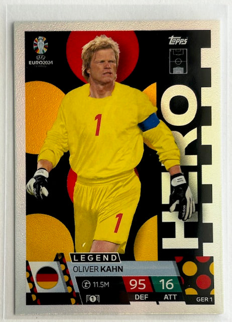 Topps Match Attax UEFA EURO 2024 - KAHN (GERMANY) Legend Hero GER1