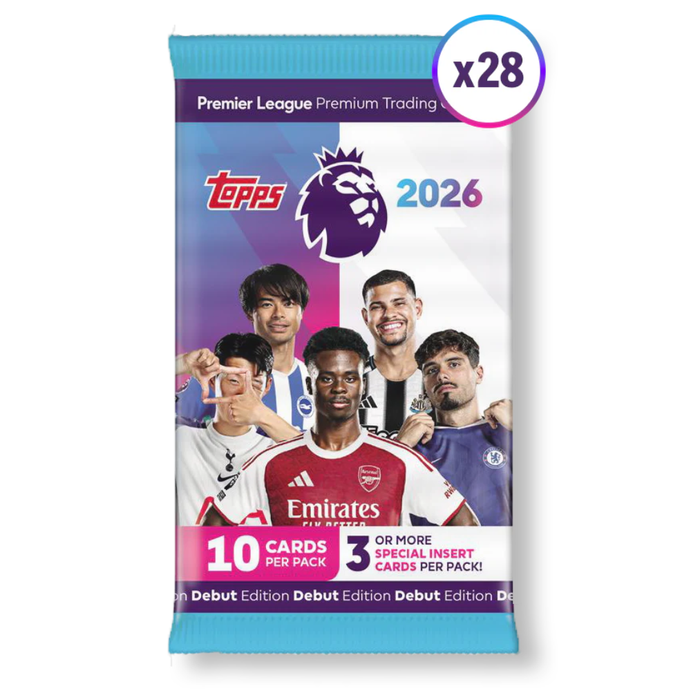 PRE-ORDER #2 Topps Premier League 2026 Debut Edition - FULL BOX OF 28 TRADING CARD PACKS (Shipping from 05.09.25)