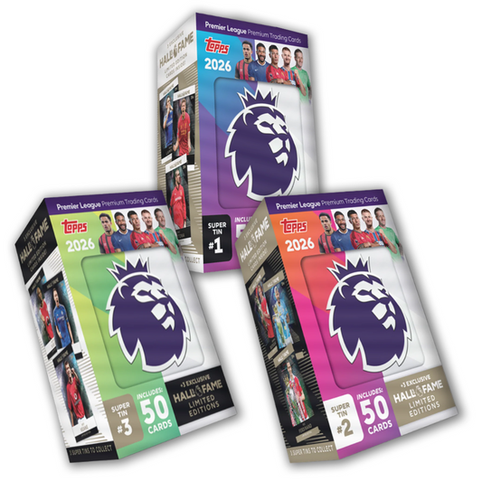 PRE-ORDER #2 Topps Premier League 2026 Debut Edition - SUPER TIN BUNDLE Set of 3 (Shipping from 05.09.25)