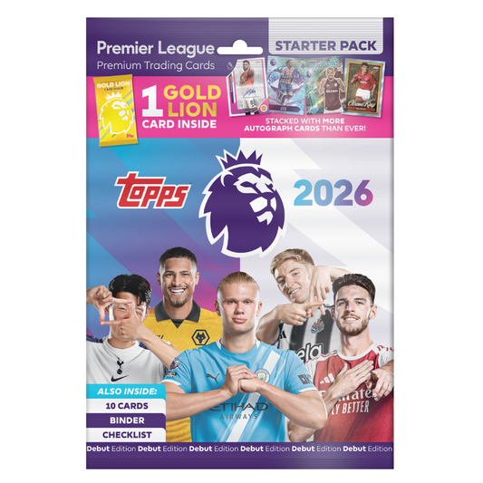 Topps Premier League 2026 Debut Edition - STANDARD STARTER PACK with Binder & Checklist