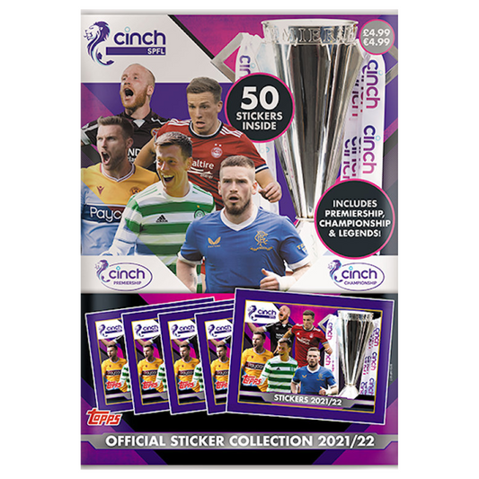 Topps SPFL 2021-22 Official Sticker Collection - Multipack (50 Stickers)
