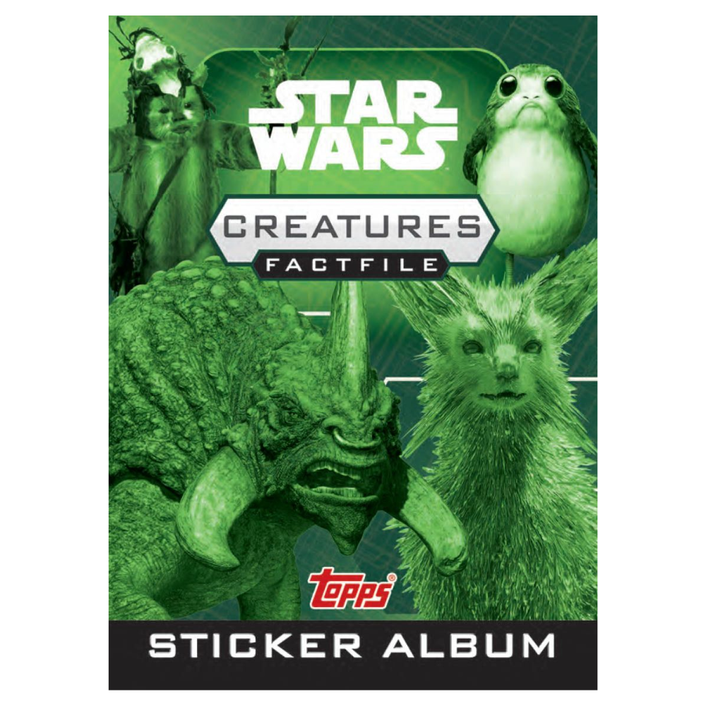 Topps UK Star Wars Factfiles (2020) Sticker Collection - CREATURES SET #1 Sticker Album & 60 Stickers