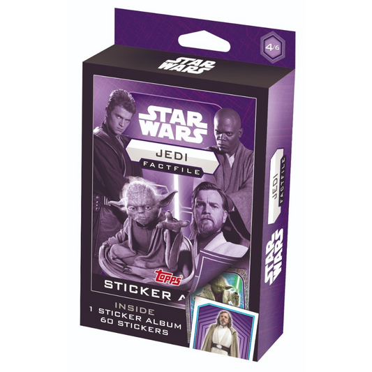 Topps UK Star Wars Factfiles (2020) Sticker Collection - JEDI SET #4 Sticker Album & 60 Stickers