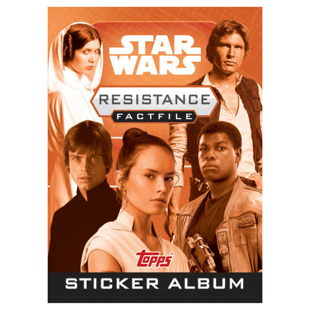 Topps UK Star Wars Factfiles (2020) Sticker Collection - RESISTANCE SET #5 Sticker Album & 60 Stickers