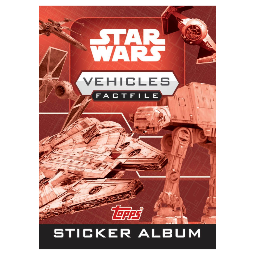 Topps UK Star Wars Factfiles (2020) Sticker Collection - VEHICLES SET #6 Sticker Album & 60 Stickers