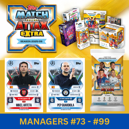 Topps UCC Match Attax Extra 2025-26 - MANAGERS (#73-#99) Base Cards