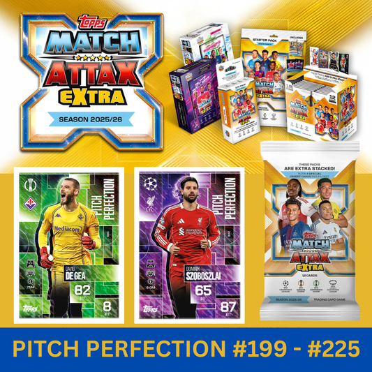 Topps UCC Match Attax Extra 2025-26 - PITCH PERFECTION (#199-#225) Holographic Foil