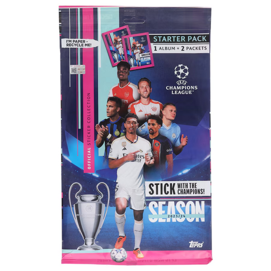 Topps UEFA Champions League 2023-24 - Starter Pack (Album + 2 Sticker Packets)