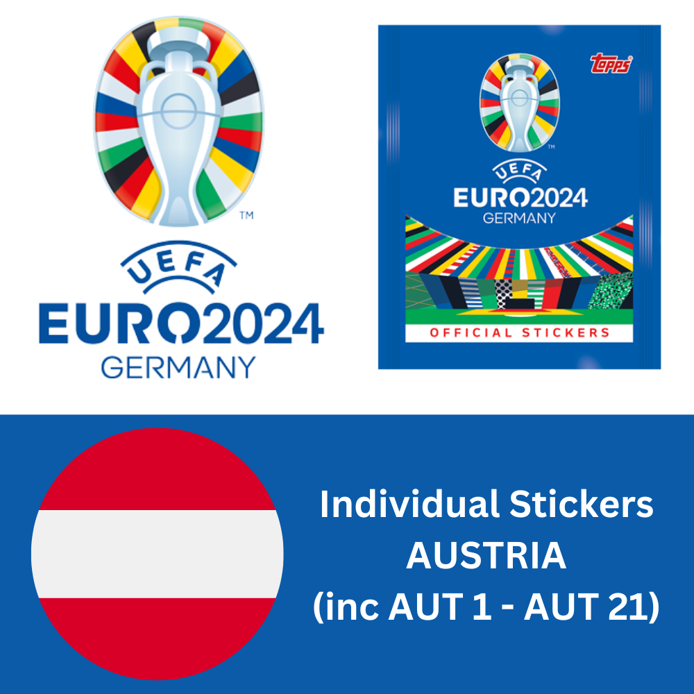 Topps UEFA EURO 2024 Sticker Collection - Single AUSTRIA Stickers (inc AUT 1-21)
