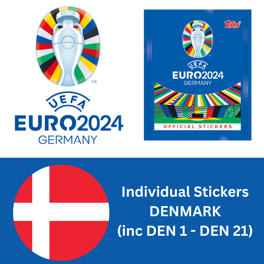 Topps UEFA EURO 2024 Sticker Collection - Single DENMARK Stickers (inc DEN 1-21)