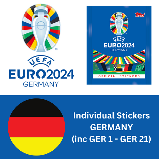 Topps UEFA EURO 2024 Sticker Collection - Single GERMANY Stickers (inc GER 1-21)