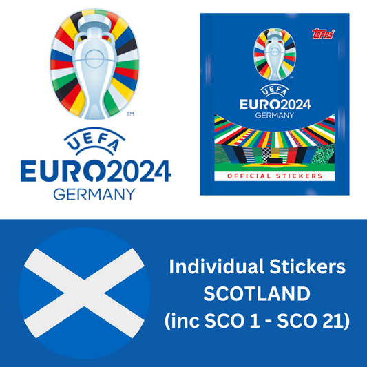 Topps UEFA EURO 2024 Sticker Collection - Single SCOTLAND Stickers (inc SCO 1-21)