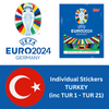 Topps UEFA EURO 2024 Sticker Collection - Single TURKEY Stickers (inc TUR 1-21)