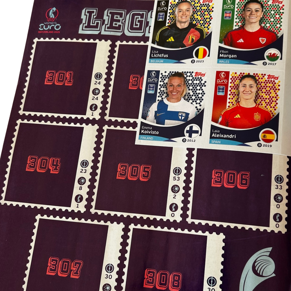 Topps UEFA Women's EURO 2025 Sticker Collection - Sticker Album with 6 Stickers