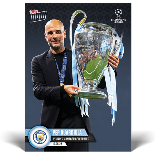 Topps Now 2022-23 UEFA Champions League - Pep Guardiola Winning Manager Celebrates #120